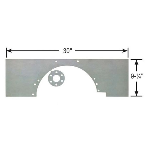 Competition Engineering Motor Plate, Mid-Mount, Steel, 0.090in. Thick, For Ford, Small Block, Each