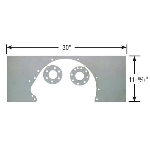 Competition Engineering Motor Plate, Mid-Mount, Steel, 0.090 in. Thick, Mopar, Big Block B/RB/Hemi, Each