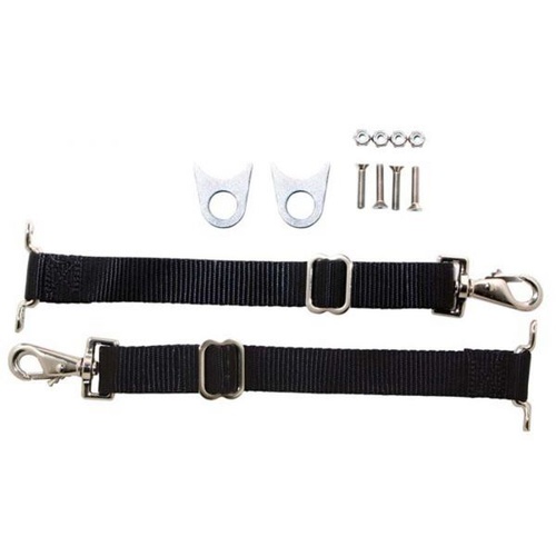 Competition Engineering Door Limiter Straps, Nylon Webbing, Quick-Disconnect Ends, Adjustable, Hardware, Pair