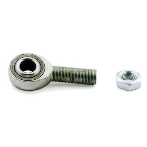 Competition Engineering Rod End, 3/8in. -24 RH Male Thread, 3/8in. Bore, Low Carbon Steel, with Jam Nut, Each