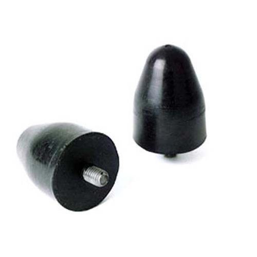 Competition Engineering Bushings, Traction Bar Snubbers, Rubber, Black, Conical, 1.750in. Dia., 2.5in. Tall, Universal, Pair