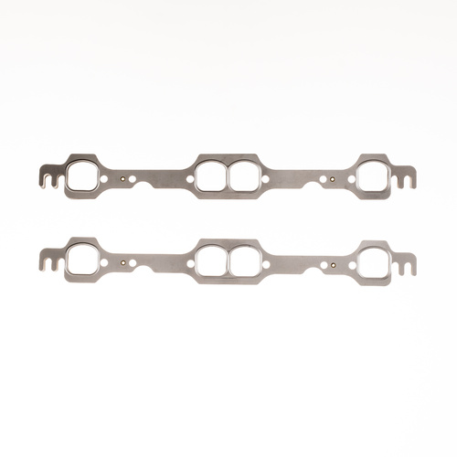 Cometic Manifold Gasket, Exhaust, Uncoated MLS, .030 in. Thick, 1.520 x 1.510, D-Shape, For GM, Set