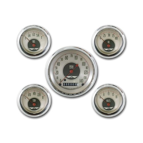 Classic Instruments Gauge Set, American Nickel, Universal, GM, Set of 5