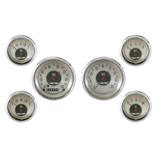 Classic Instruments Gauge Set, American Nickel, Universal, GM, Set of 6