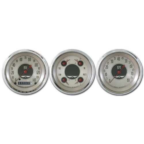 Classic Instruments Gauge Set, American Nickel, Universal, GM, Set of 3