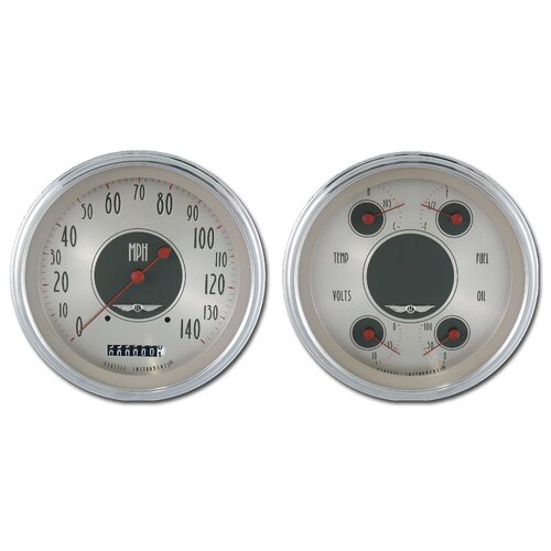 Classic Instruments Gauge Set, American Nickel, Universal, GM, Set of 2