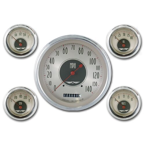 Classic Instruments Gauge Set, American Nickel, Universal, GM, Set of 5