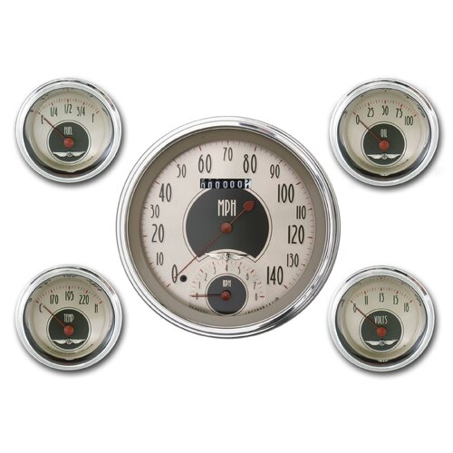 Classic Instruments Gauge Set, American Nickel, Universal, GM, Set of 5