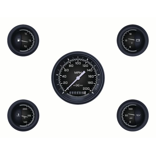 Classic Instruments Gauge Set, Auto Cross Gray, Universal, GM, Set of 5