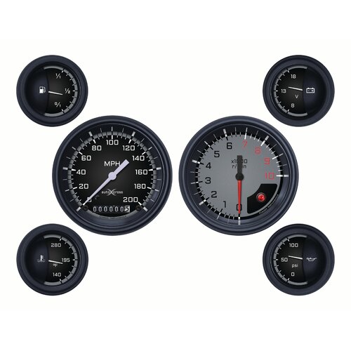 Classic Instruments Gauge Set, Auto Cross Gray, Universal, GM, Set of 6