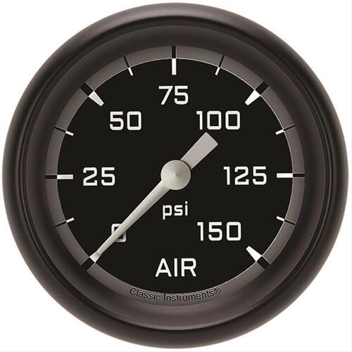 Classic Instruments Gauge, Air Pressure, Full Sweep 2 5/8" Diameter, Grey