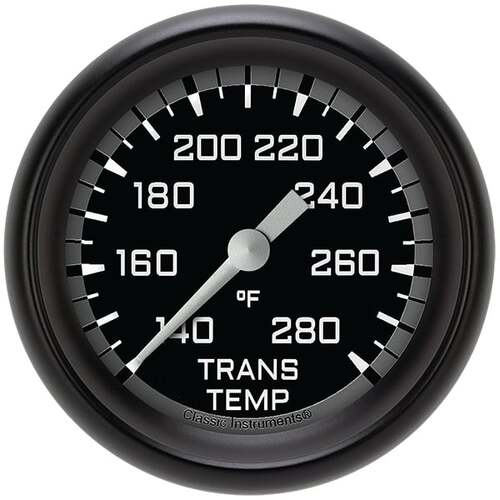 Classic Instruments Gauge, Transmission Temperature, Full Sweep 2 5/8" Diameter, Grey