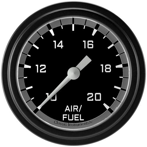 Classic Instruments Gauge, Air Fuel Ratio, Full Sweep 2 5/8" Diameter, Grey, Matte-Black