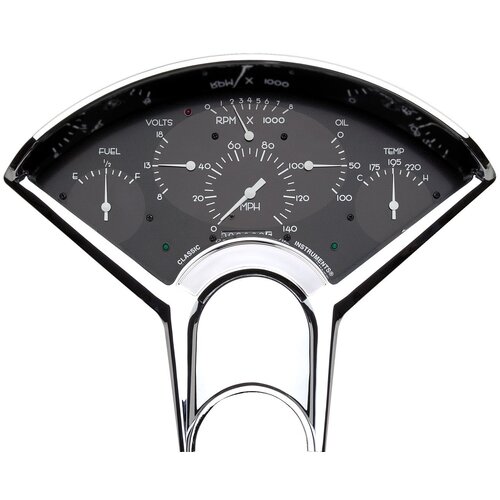Classic Instruments Gauge Set, The Bel Era Black 6-in-One Package for 1955-56 Chevys., 1955-56 Chevy Bel Air/Nomad, LS