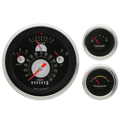 Classic Instruments Gauge Set, The Authentic Package 1957 Chevy, 1957 Chevy Bel-air/Nomad, LS