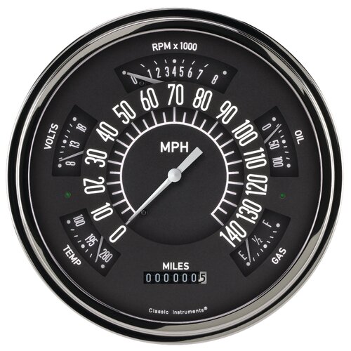 Classic Instruments Gauge Set, The Classic Line Package for 1949-50 Chevy Cars, 1949-50 Chevy Cars, LS