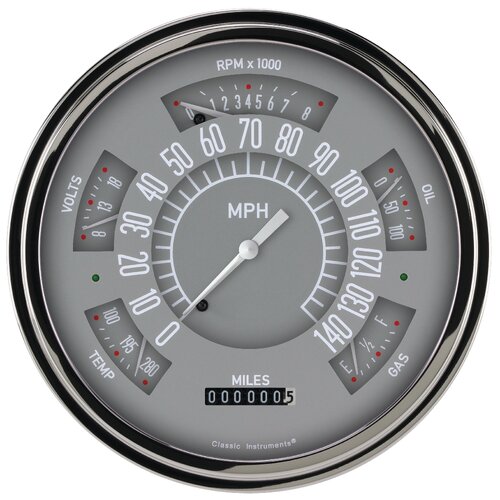 Classic Instruments Gauge Set, The Classic Line Package for 1949-50 Chevy Cars, 1949-50 Chevy Cars, LS