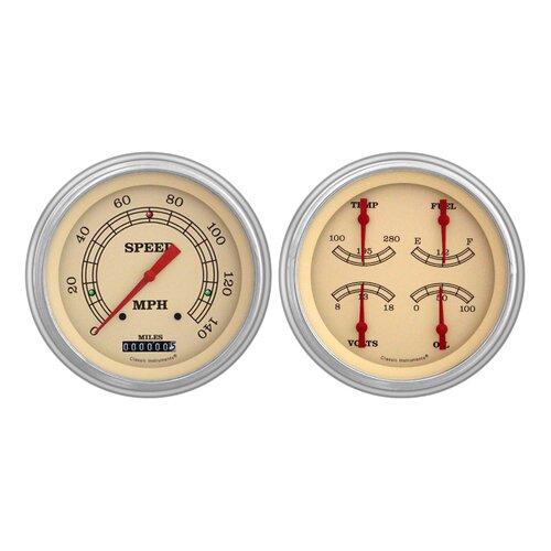 Classic Instruments Gauge Set, The Vintage Package for 1951-52 Chevy Cars, 1951-52 Chevy Cars, LS