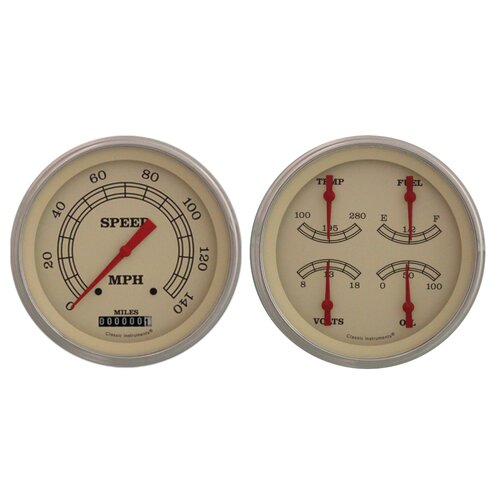 Classic Instruments Gauge Set, The Vintage Package for 1947-53 Chevy Trucks, 1947-53 Chevy Truck