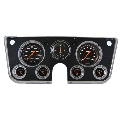 Classic Instruments Gauge Set, The Velocity Series Black for 1967-72 Chevy Truck, 1967-72 Chevy/GMC Truck, LS