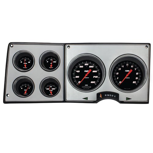 Classic Instruments Gauge Set, The Velocity Black Package for 1973-87 Chevy Truck, 1973-87 Chevy/GMC C10 Series Truck, LS