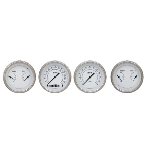 Classic Instruments Gauge Set, Classic White, Universal, GM, Set of 4