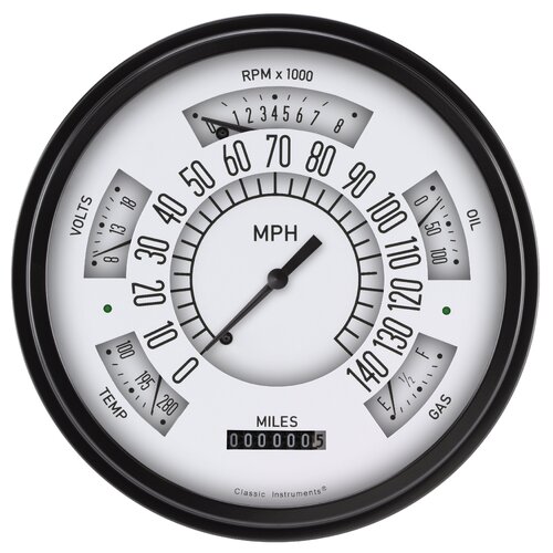 Classic Instruments Gauge Set, The White Package for 1966-77 Ford Bronco, 1966-77 Ford Bronco