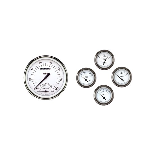 Classic Instruments Gauge Set, The Classic Truck for 1957-60 Ford Truck White Hot, 