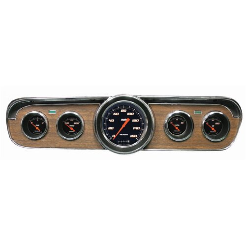Classic Instruments Gauge Set, The Velocity Black Package for 1965-66 Mustang, 1964-66 Ford Mustang