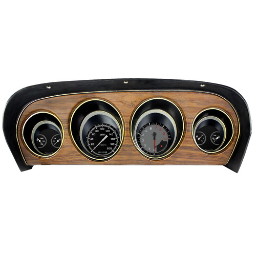 Classic Instruments Gauge Set, The Direct-Fit package for 1969-70 Mustang Autocross Gray,