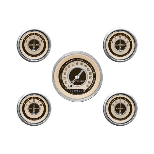 Classic Instruments Gauge Set, The Nostalgia VT Series, Universal, GM, Set of 5