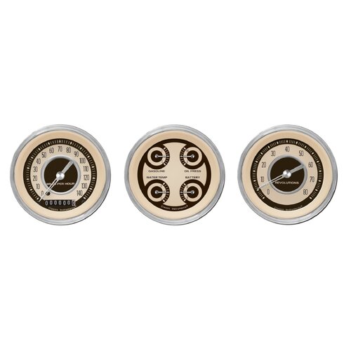 Classic Instruments Gauge Set, The Nostalgia VT Series , Universal, GM, Set of 3