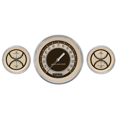 Classic Instruments Gauge Set, The Nostalgia VT Series , Universal, GM, Set of 3