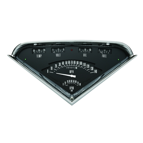 Classic Instruments Gauge Set, Hot Rod Black Tach Force Package 1955-59 Chevy Truck, Universal, LS