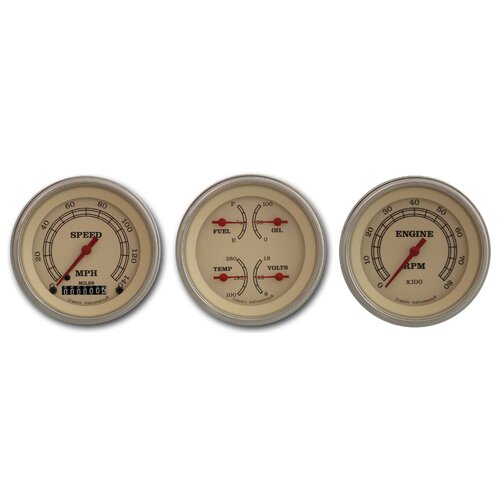 Classic Instruments Gauge Set, Vintage Series, Universal, GM, Set of 3