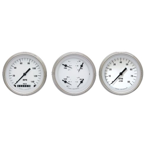 Classic Instruments Gauge Set, White Hot, Universal, GM, Set of 3