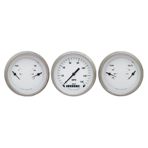 Classic Instruments Gauge Set, White Hot, Universal, GM, Set of 3