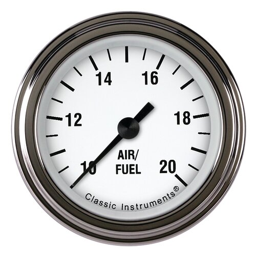 Classic Instruments Gauge, White Hot 2 1/8" Air Fuel Ratio Full Sweep
