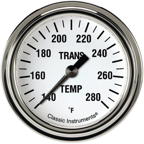 Classic Instruments Gauge, White Hot 2 5/8" Transmission Temperature Full Sweep