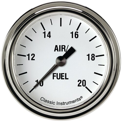 Classic Instruments Gauge, White Hot 2 5/8" Air Fuel Ratio Full Sweep