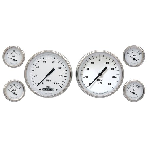 Classic Instruments Gauge Set, White Hot, Universal, GM, Set of 6