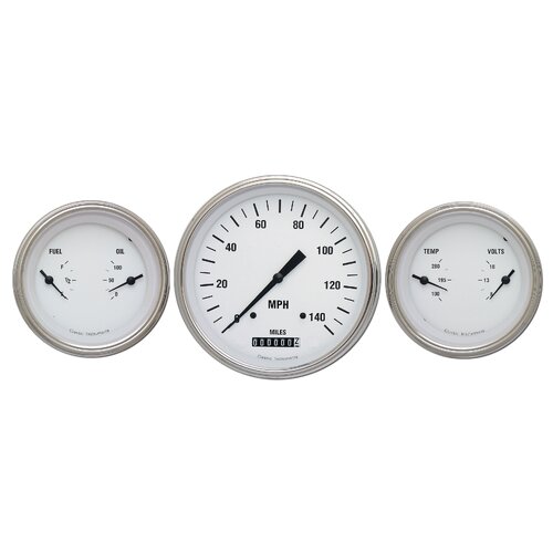 Classic Instruments Gauge Set, White Hot, Universal, GM, Set of 3