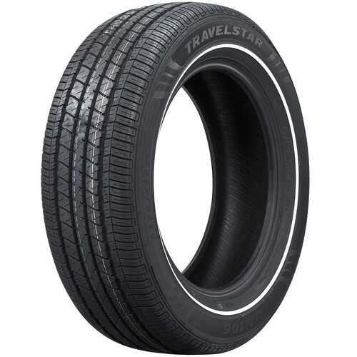 Travelstar Tyre, UN106, Radial, 225/60R16, Narrow Whitewall, 1609lbs@44psi, T-Speed Rate, Each