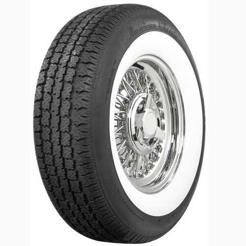 American Classic Tyre, American Classic, Radial, 215/70R16, Wide Whitewall, 1709@35 psi, S-Speed Rate, Each