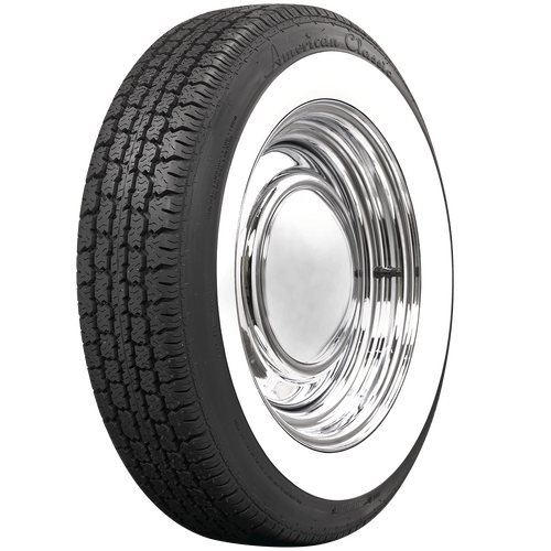 American Classic Tyre, American Classic, Radial, 165R15, Wide Whitewall, 1168@35 psi, S-Speed Rate, Each
