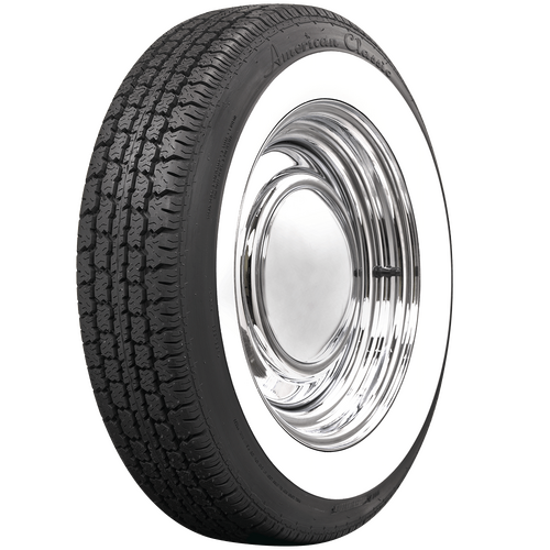 American Classic Tyre, American Classic, Radial, 165R15, Wide Whitewall, 1168@35 psi, S-Speed Rate, Each