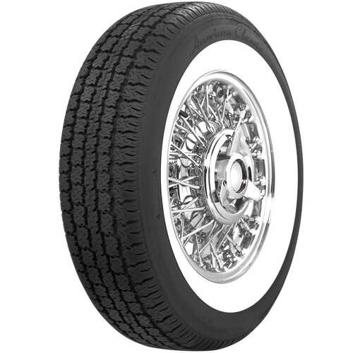 American Classic Tyre, American Classic, Radial, 215/75R15, Wide Whitewall, 1742@35 psi, S-Speed Rate, Each