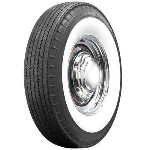 American Classic Tyre, Bias Look Radial, 760R15, Wide Whitewall, 1710@35 psi, S-Speed Rate, Each