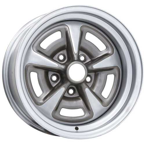 COKER Wheel, Pontiac Rallye II, Painter Steel, 15 in. x 7.0 in., 5 x 4.75 in. Bolt Circle, 4.000 in. Backspacing, Each