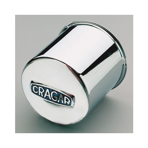 Cragar Center Cap, Steel, Chrome, Push-Through, 3.150 in. Diameter, Dome Style, Each